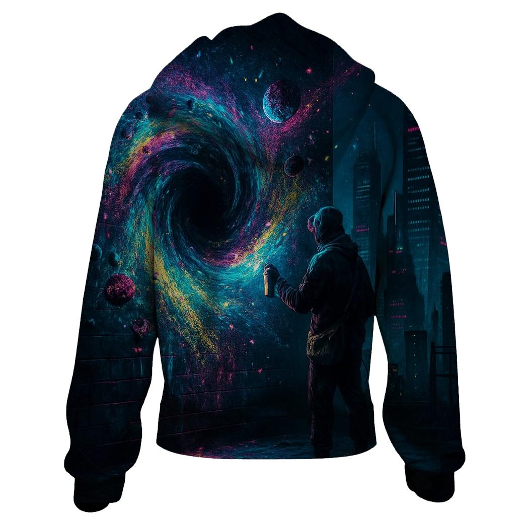 Black Hole Graffiti City premium hoodies