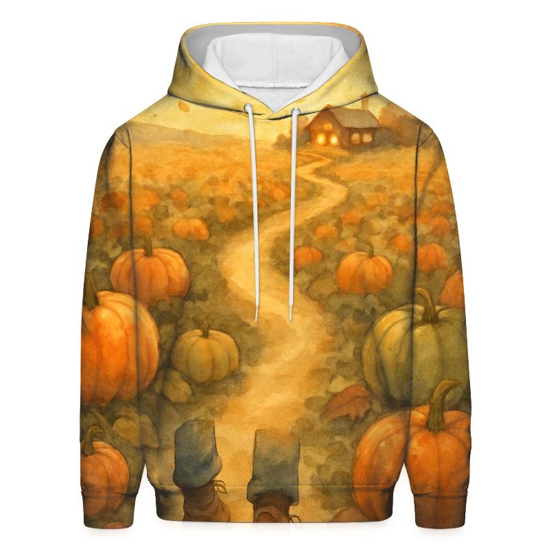 Pumpkin Patch Gratitude Path lightweight hoodies