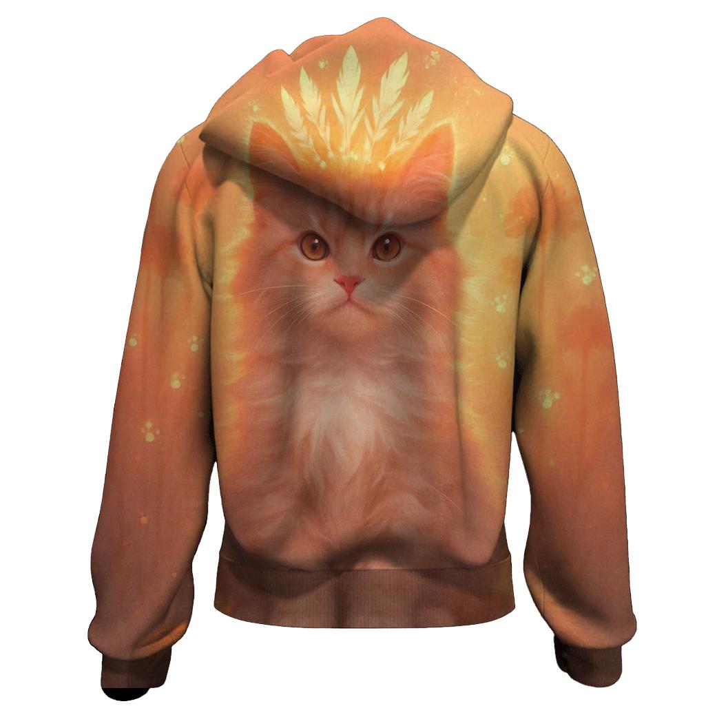Sunrise Feather Crown Cat custom hoodies