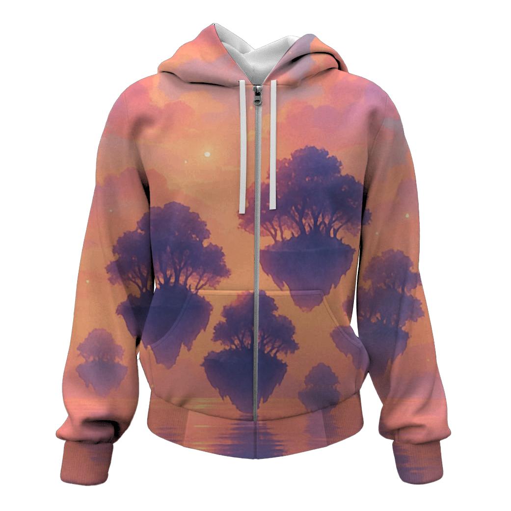 Floating Gardens Of Sunset Drift lightweight hoodies