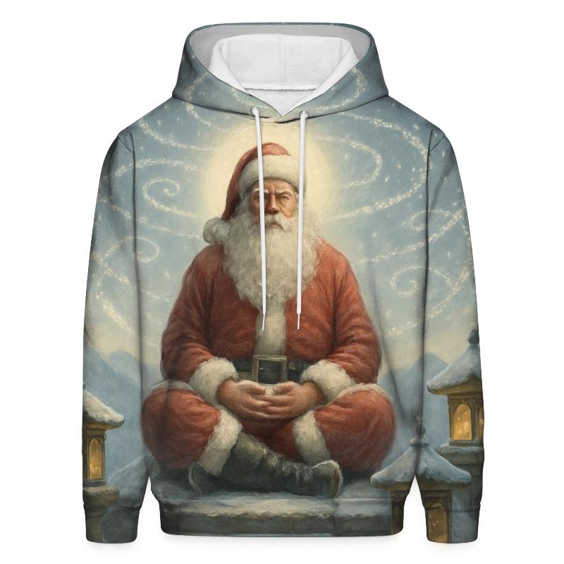 Snow Temple Santa Monk custom hoodies
