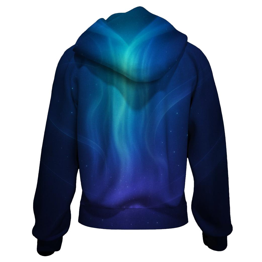 Celestial Cascade Gradient printed hoodies