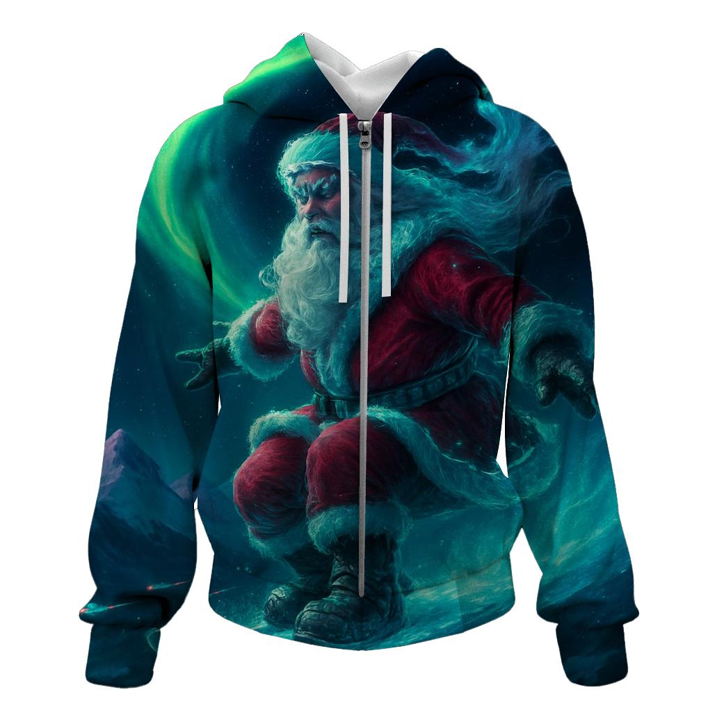 Aurora Trailblazer Santa zip-up hoodies
