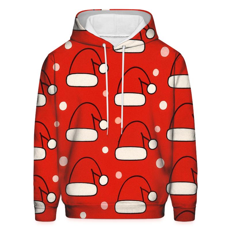 Santa Hat Polka Rhythm lightweight hoodies