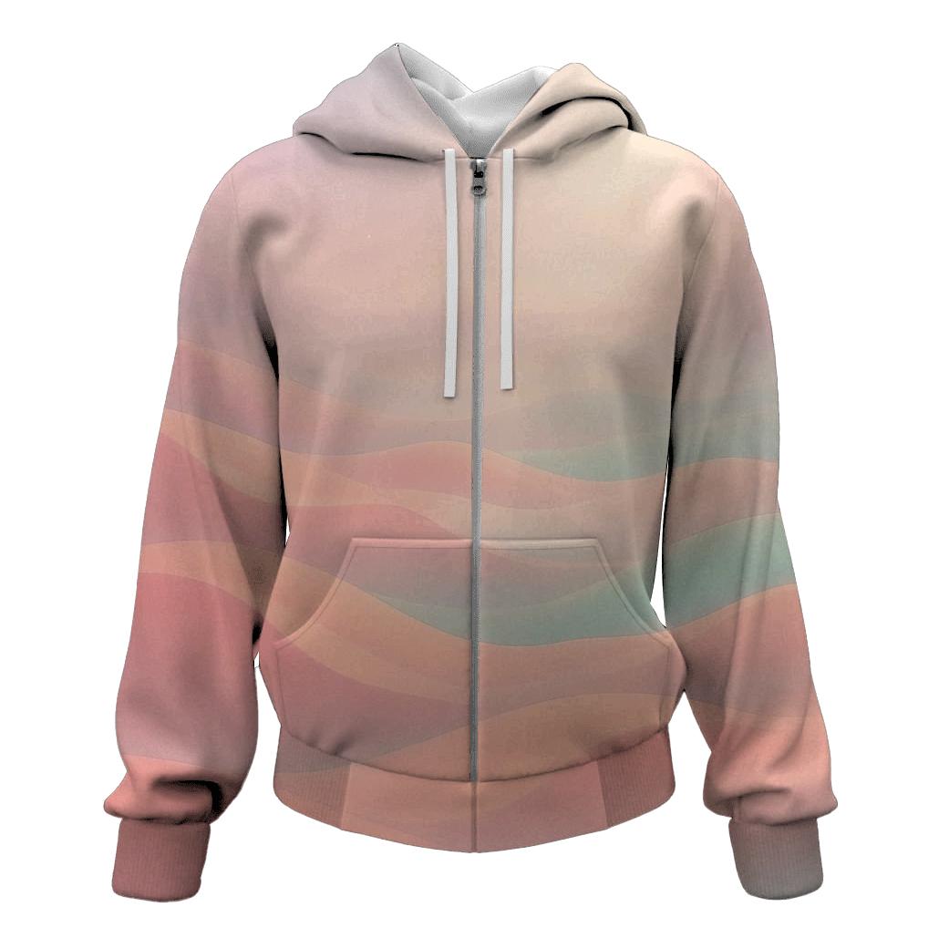 Pastel Mirage Gradient Dunes lightweight hoodies