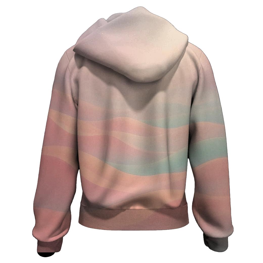 Pastel Mirage Gradient Dunes lightweight hoodies