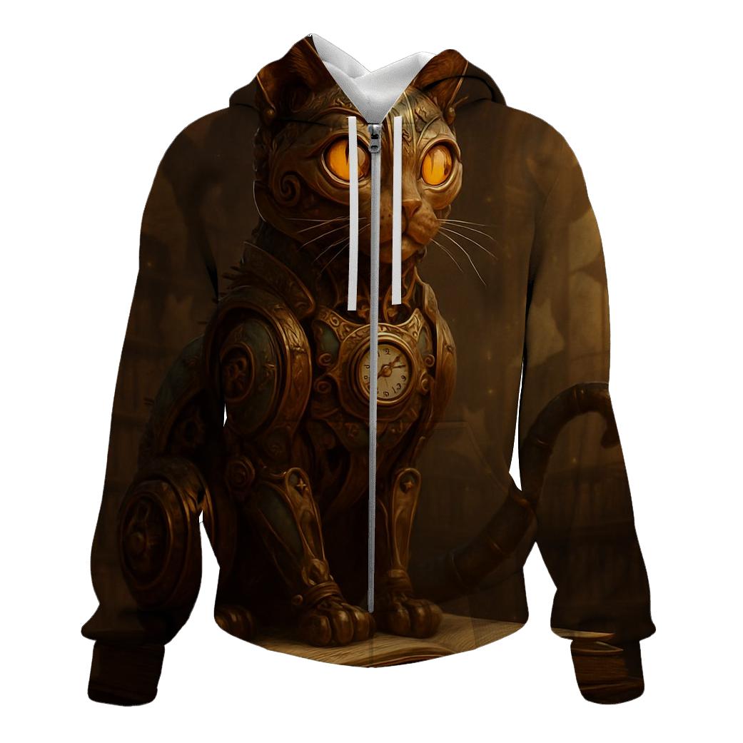 Clockwork Steampunk Library Cat hoodie trends