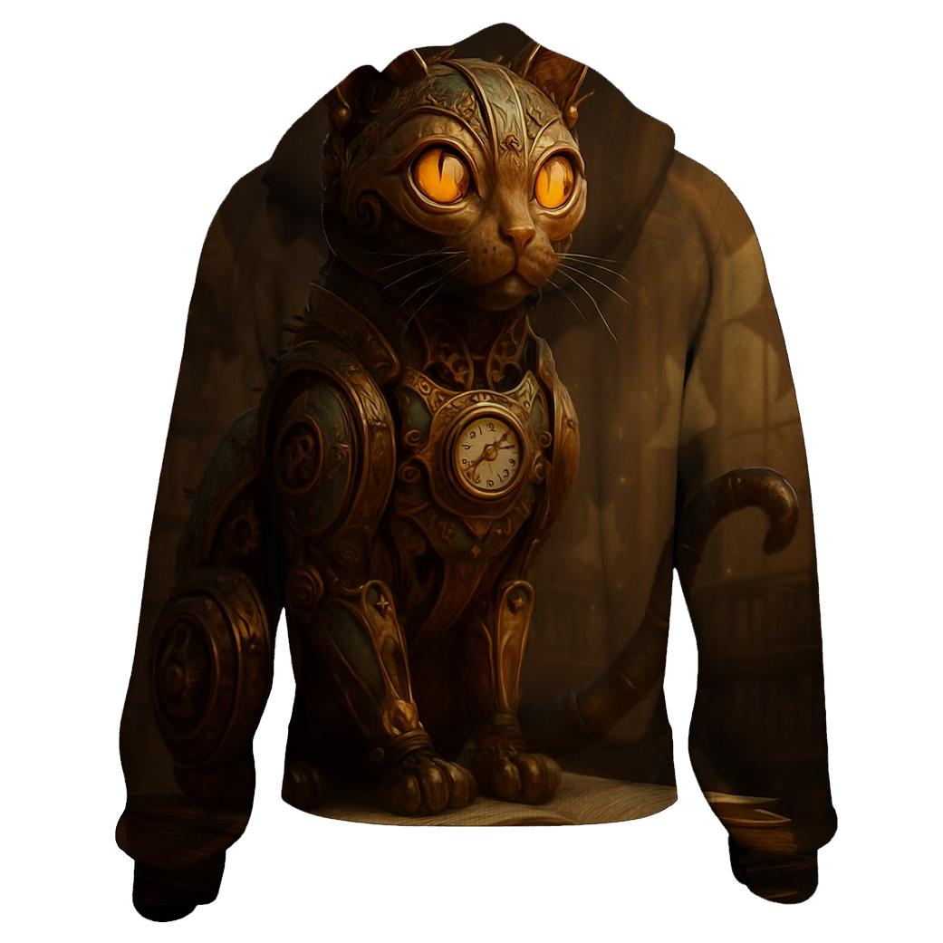 Clockwork Steampunk Library Cat hoodie trends