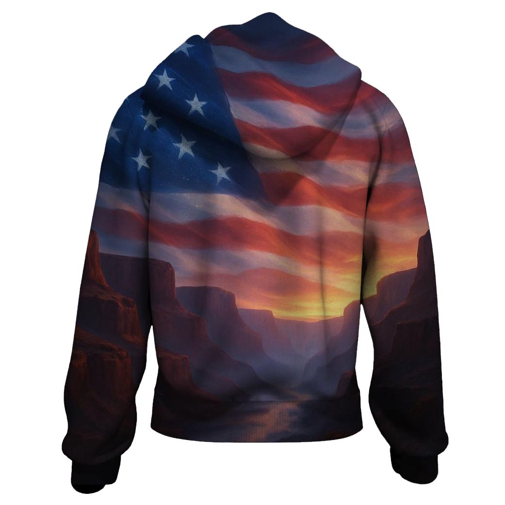 Celestial Stripes Over Canyon Dawn designer hoodies