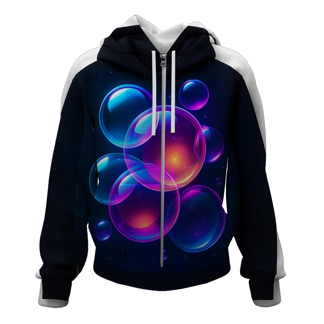 Chromatic Orbit Gradient Spheres embroidered hoodies