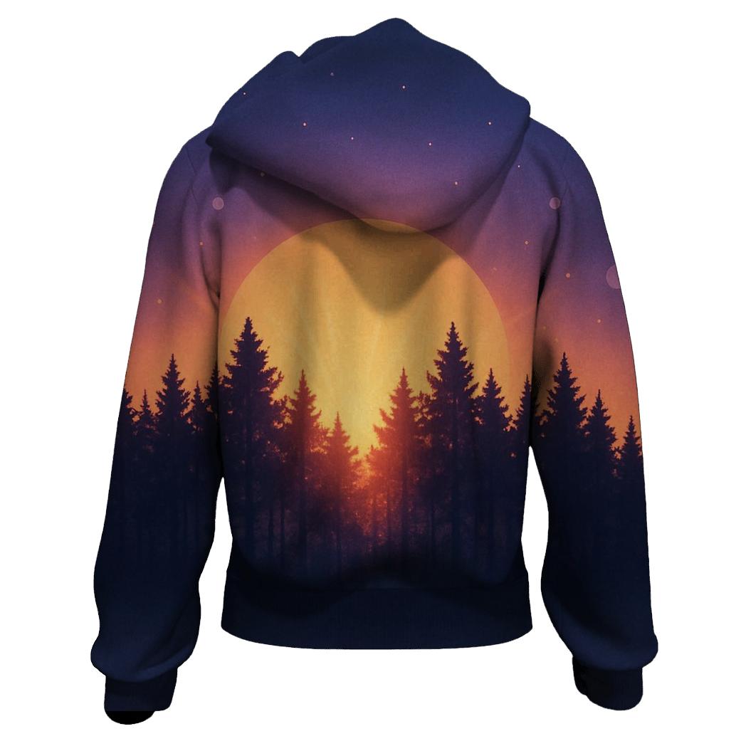 Forest Halo At Sundown printed hoodies
