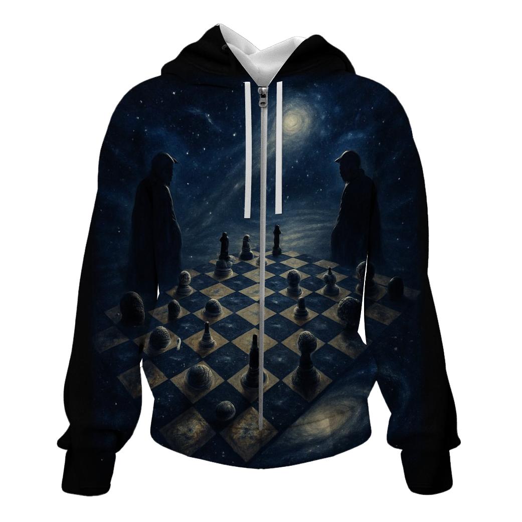 Celestial Chessboard Horizon lightweight hoodies