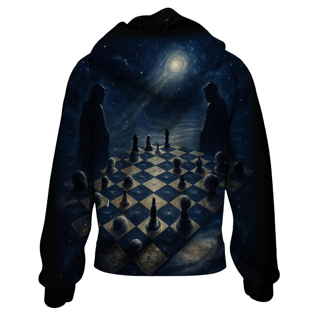 Celestial Chessboard Horizon lightweight hoodies