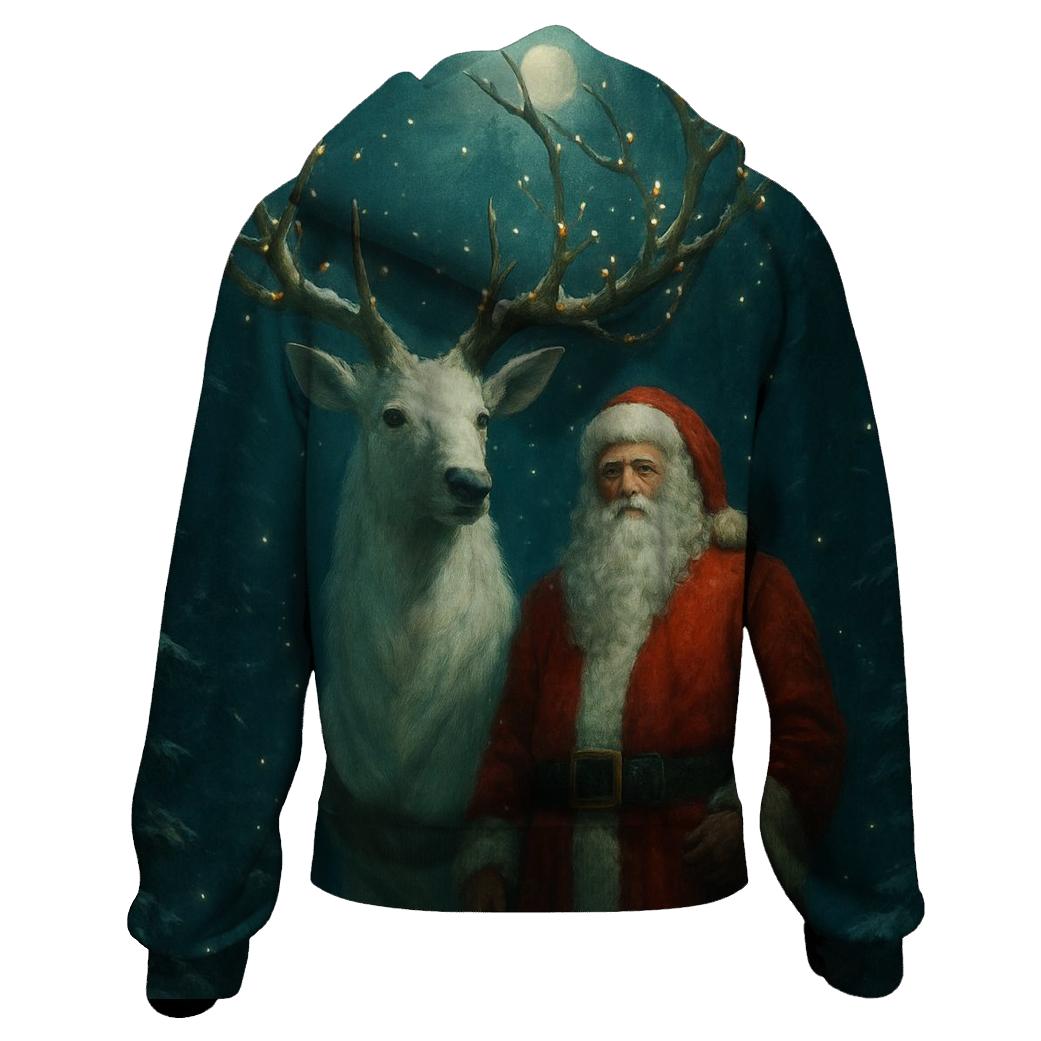 Forest Guardian Santa Stag hoodie designs