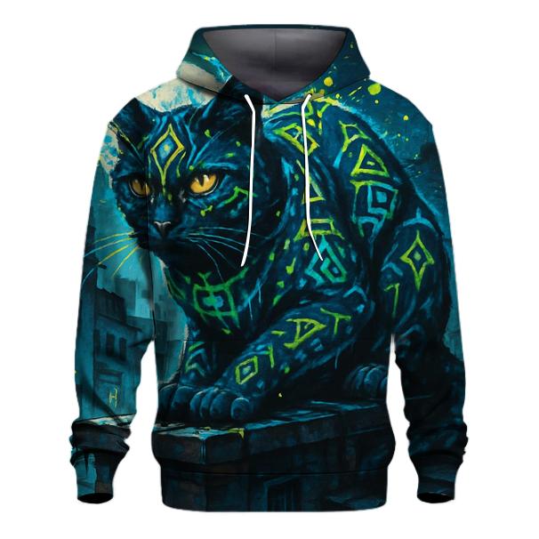 Graffiti Temple Guardian Cat hoodie styles