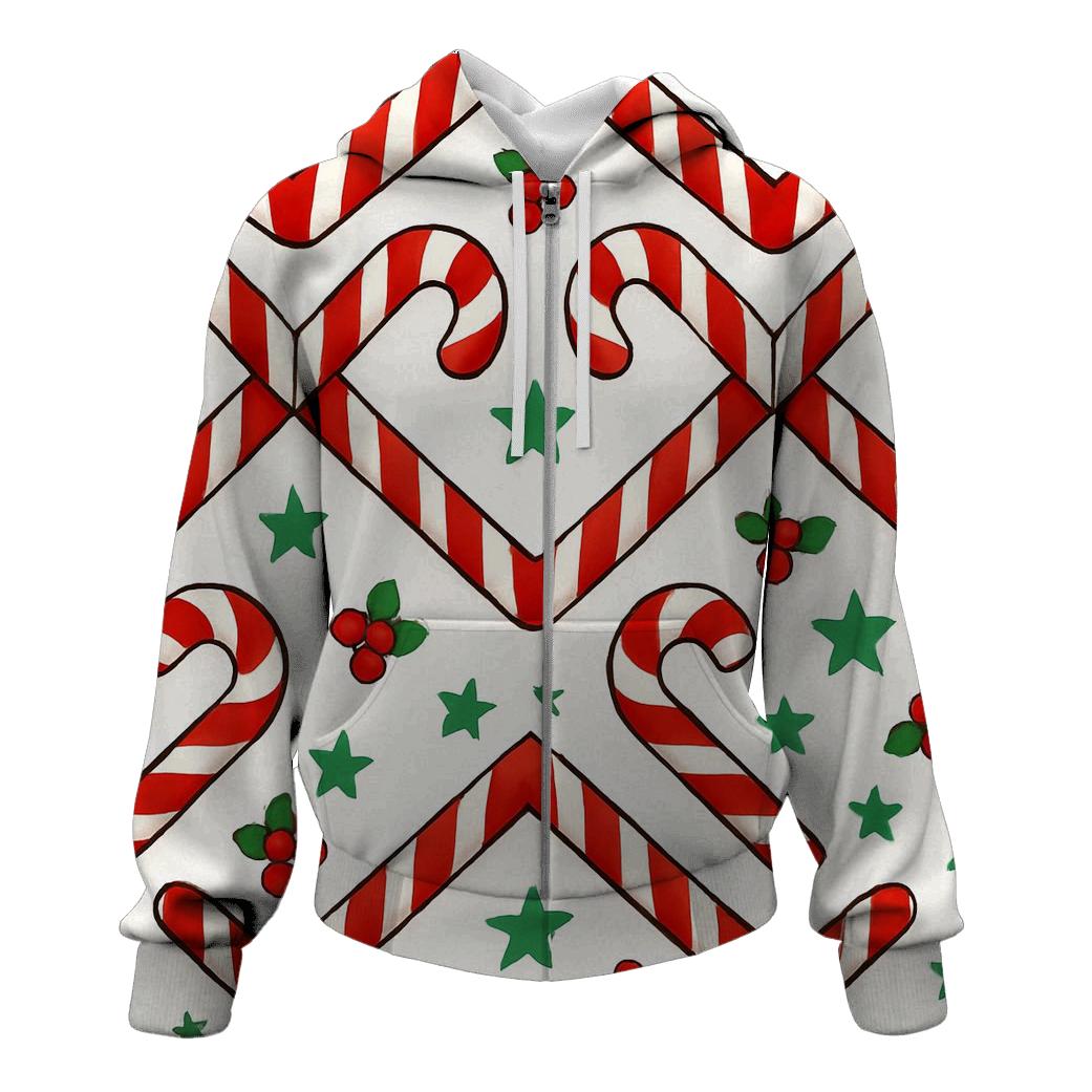 Candy Cane Chevron Parade graphic hoodies