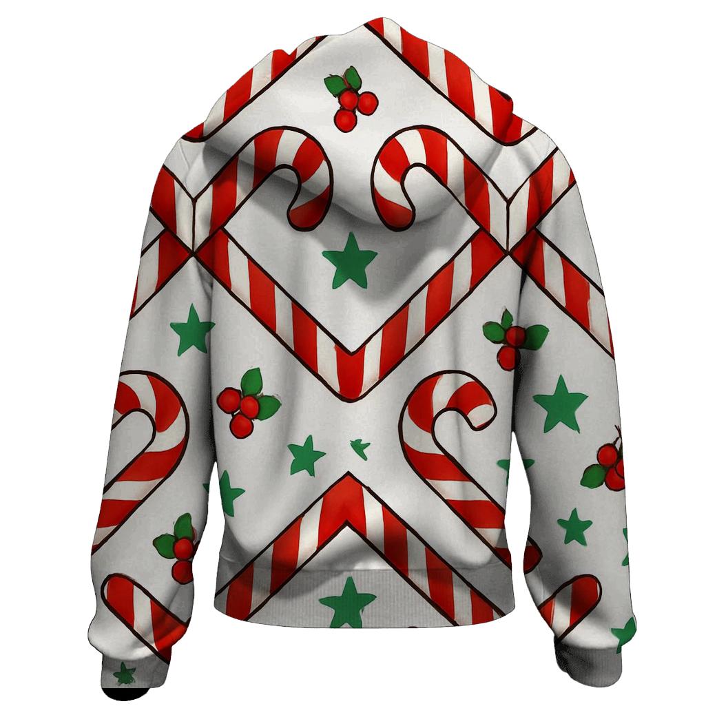 Candy Cane Chevron Parade graphic hoodies