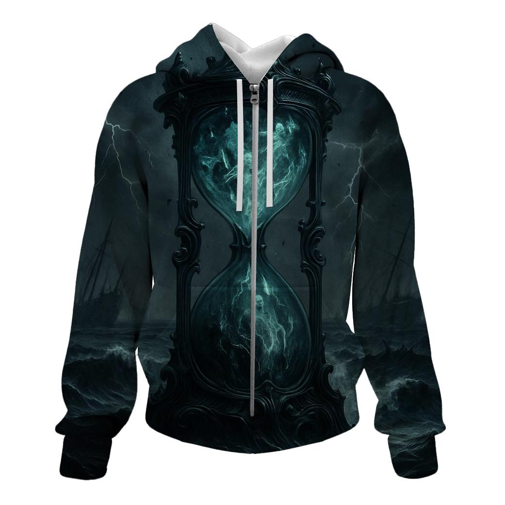 Hourglass Of The Drowned Souls zip-up hoodies