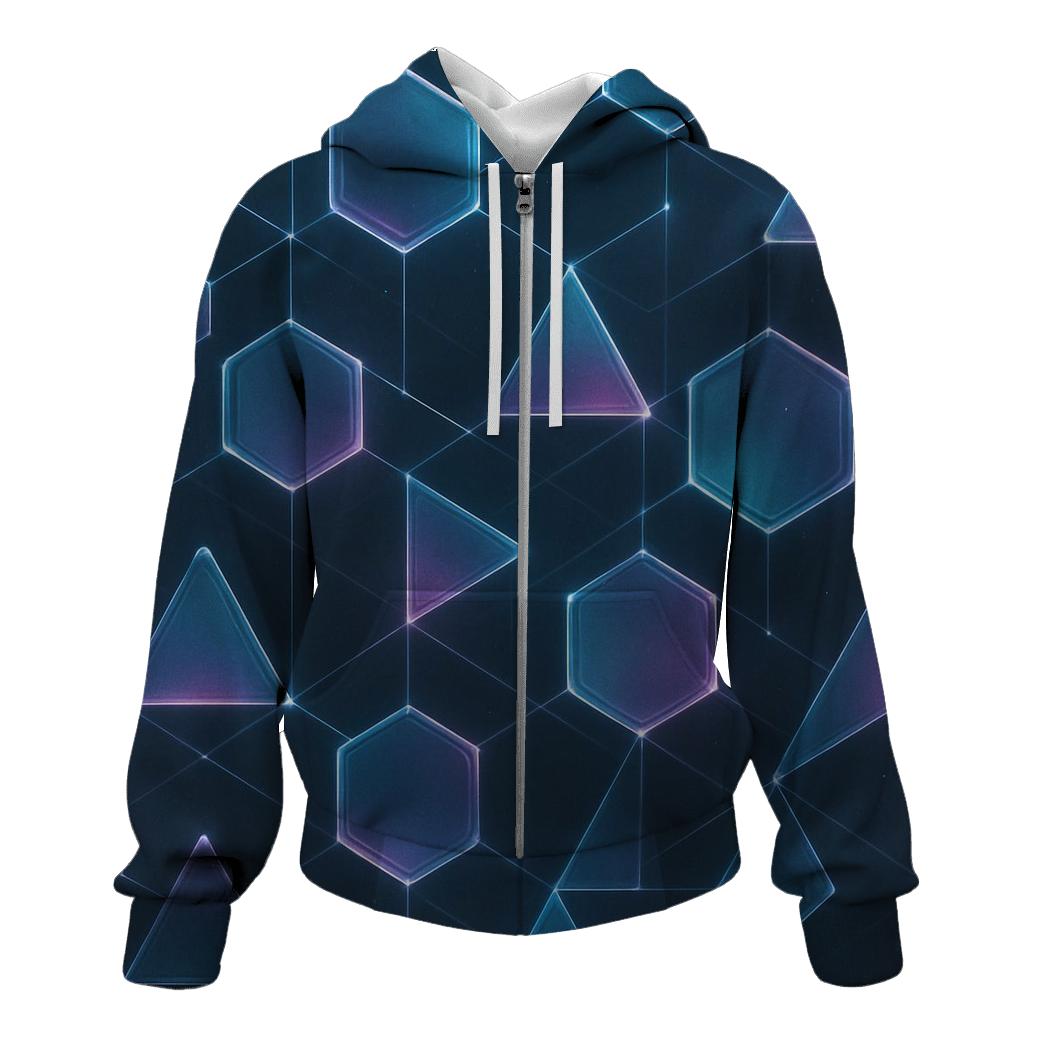 Nebula Lattice Gradient Geometry custom hoodies