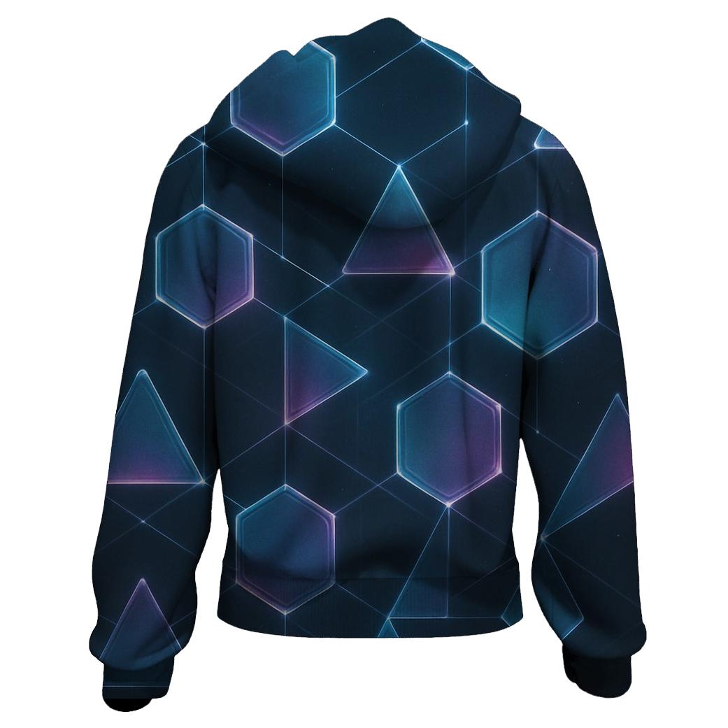 Nebula Lattice Gradient Geometry custom hoodies