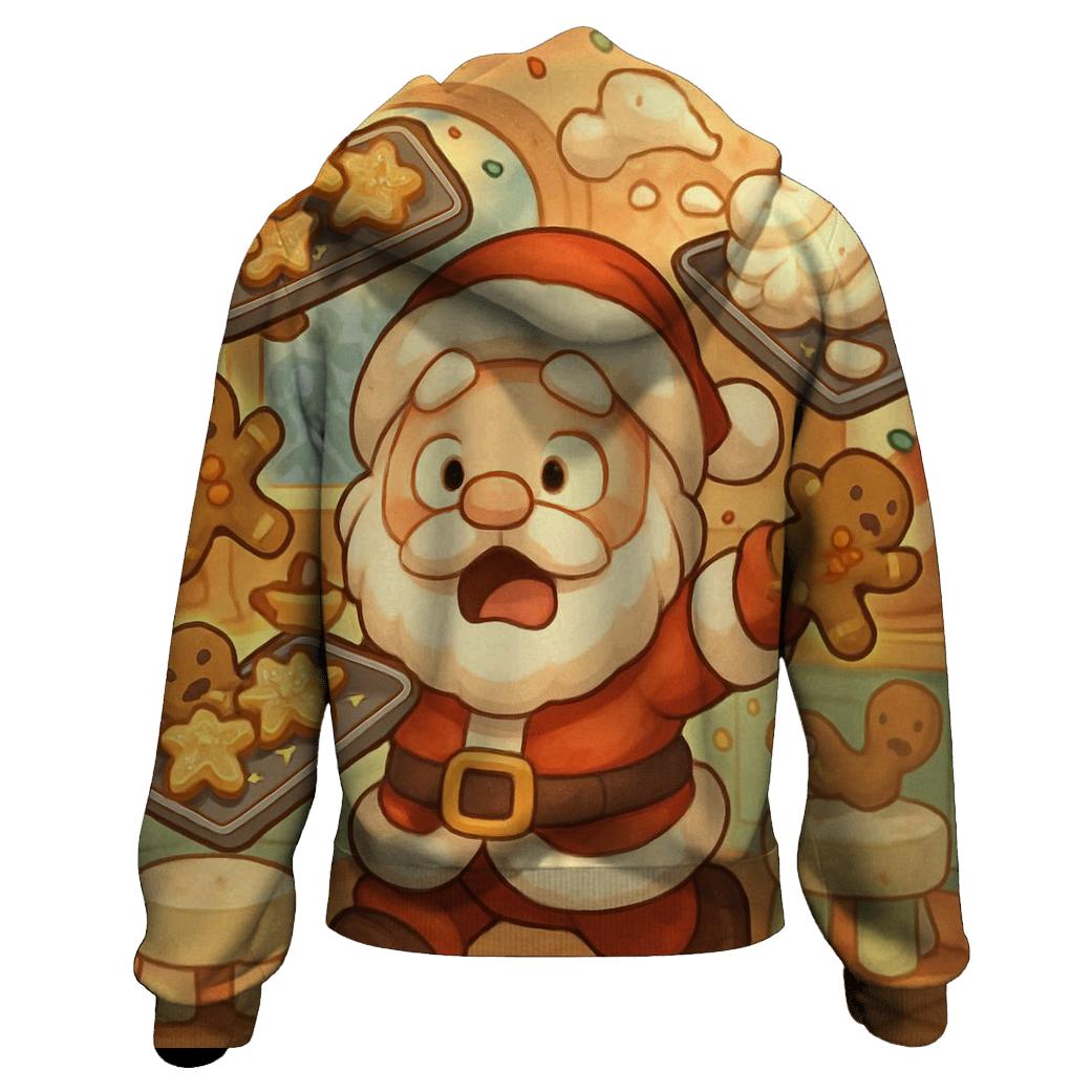 Chibi Kitchen Chaos Santa lightweight hoodies
