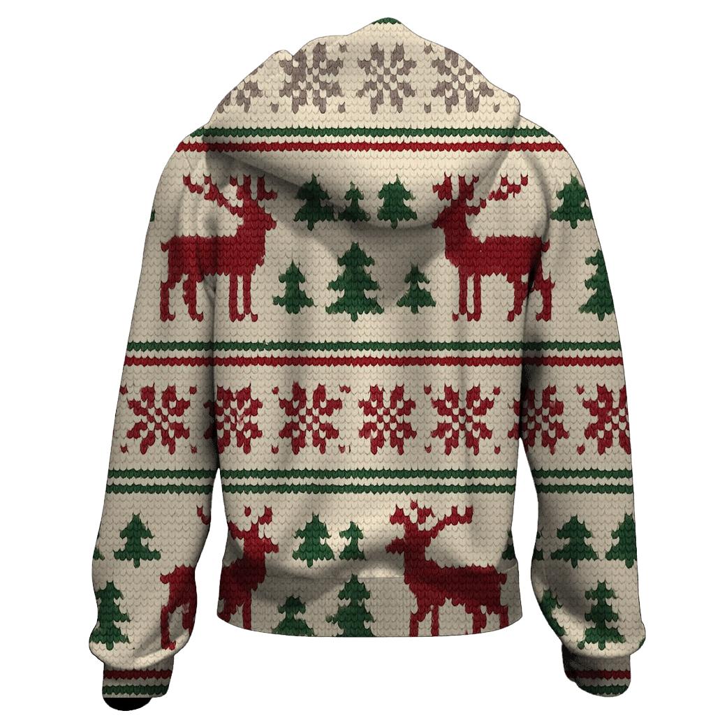Nordic Reindeer Fair Isle Stripe heavyweight hoodies
