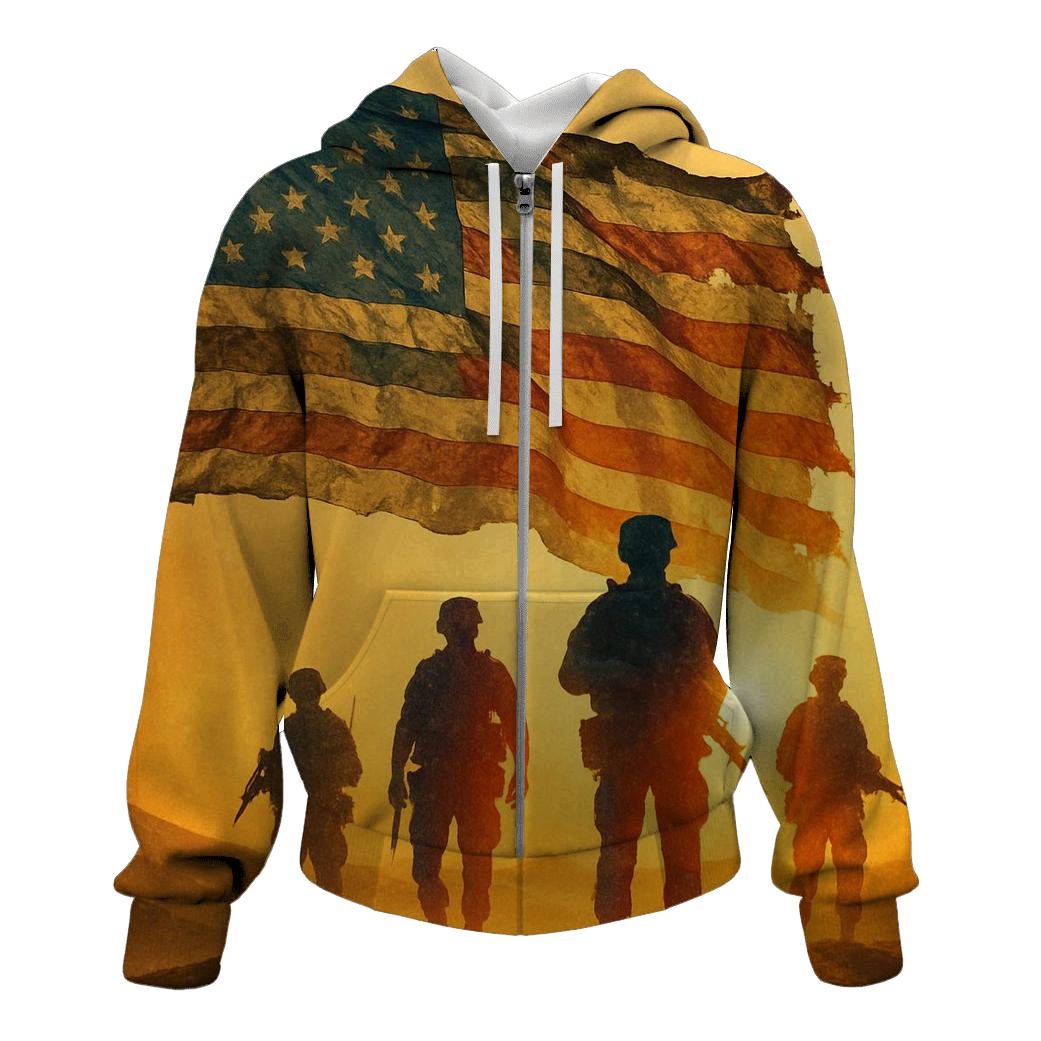 Desert Camouflage Battle Banner premium hoodies