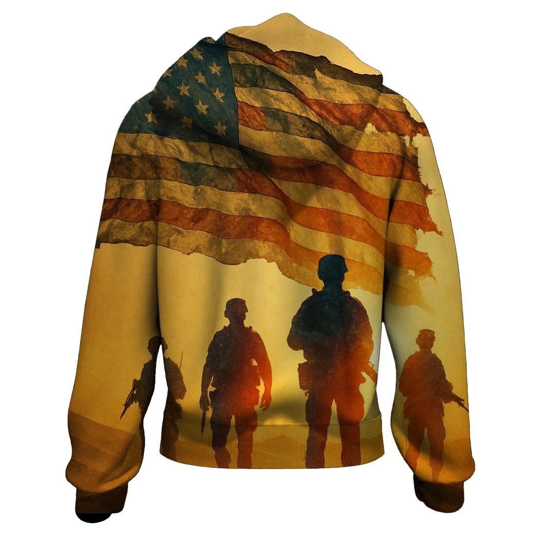 Desert Camouflage Battle Banner premium hoodies