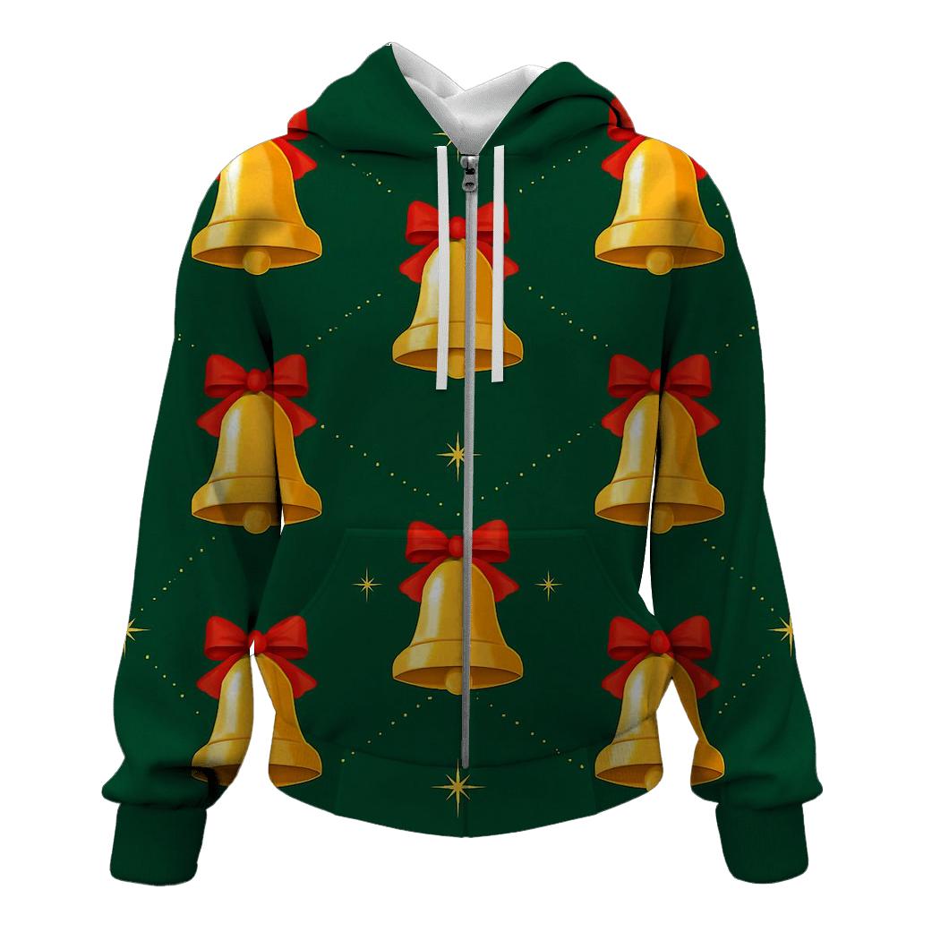 Golden Bell Constellation On Emerald lightweight hoodies