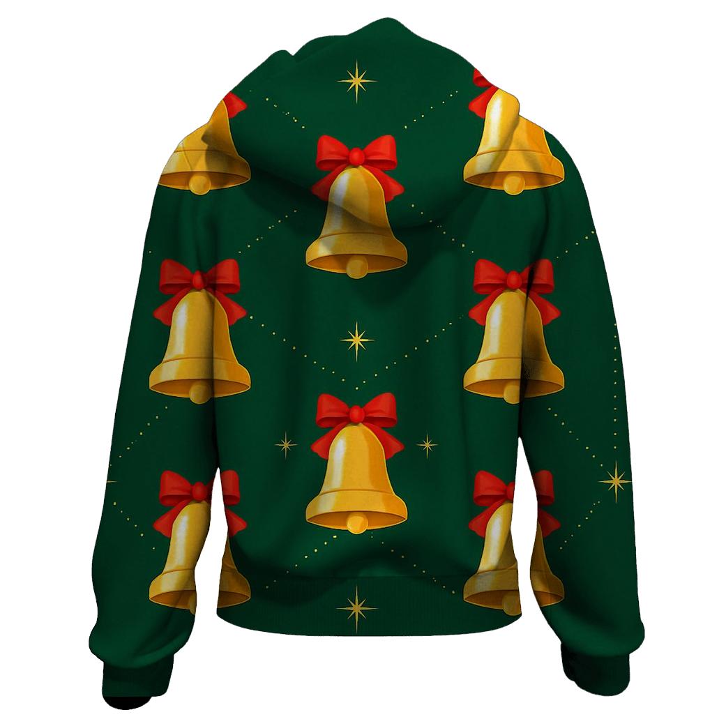Golden Bell Constellation On Emerald lightweight hoodies