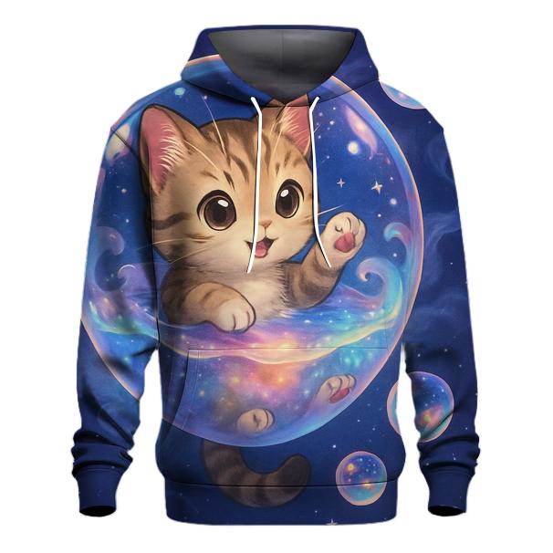 Bubble Bath Nebula Kitten zip-up hoodies
