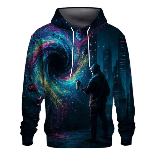 Black Hole Graffiti City printed hoodies