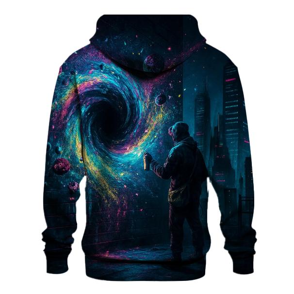 Black Hole Graffiti City printed hoodies