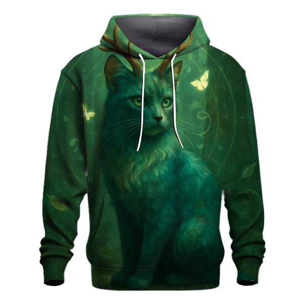 Forest Spirit Antlered Cat custom hoodies