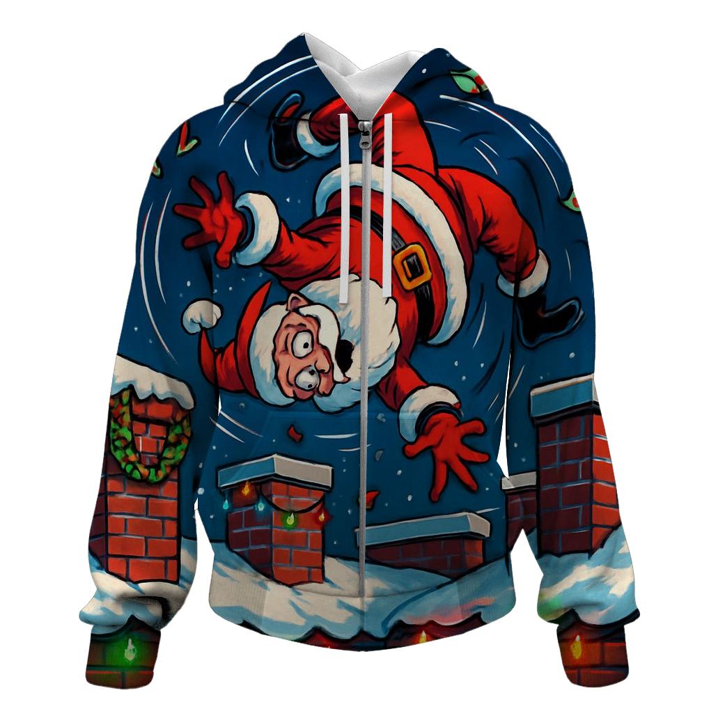 Santa Chimney Acrobatics hoodie trends