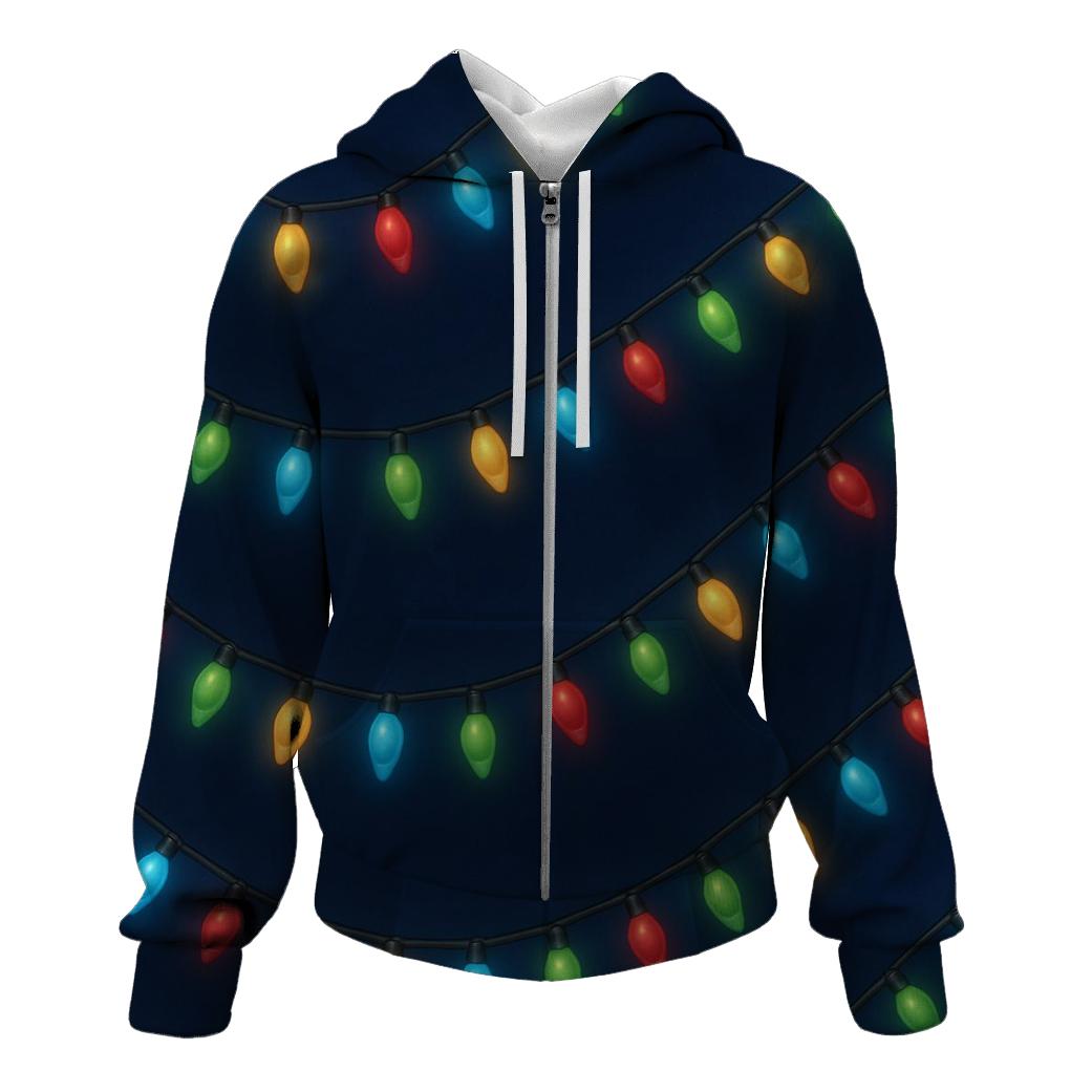 Christmas Lights Diagonal Wave custom hoodies