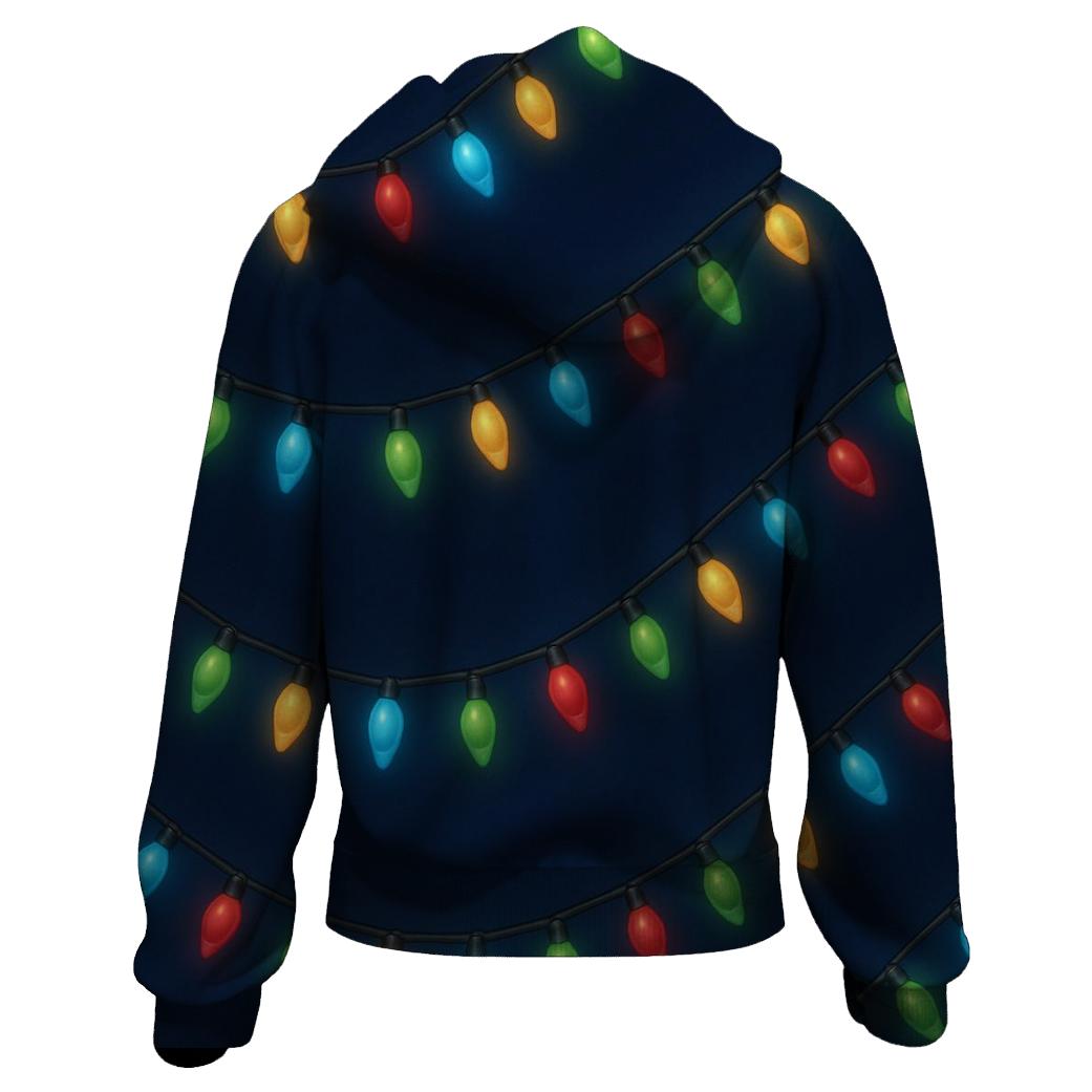 Christmas Lights Diagonal Wave custom hoodies