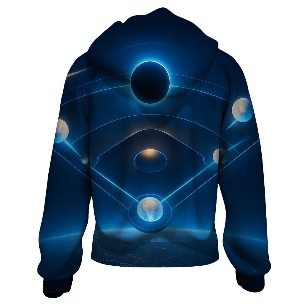 Orbiting Bases Under Blue Eclipse hoodie designs