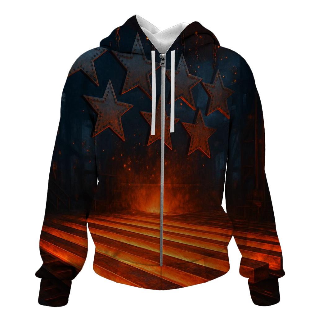 Rustbelt Steel Stripes Forge hoodie trends