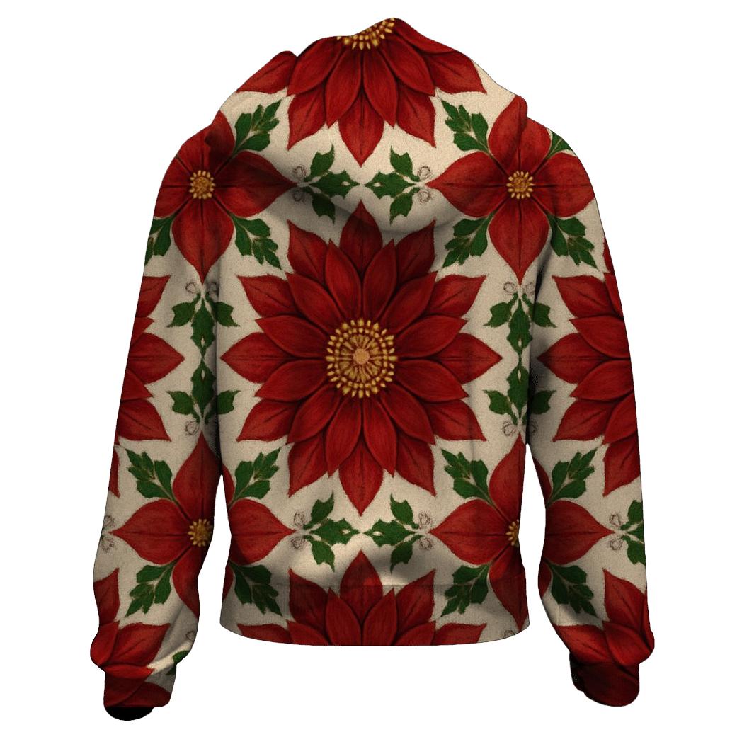 Poinsettia Mandala Tessellation hoodies fashion