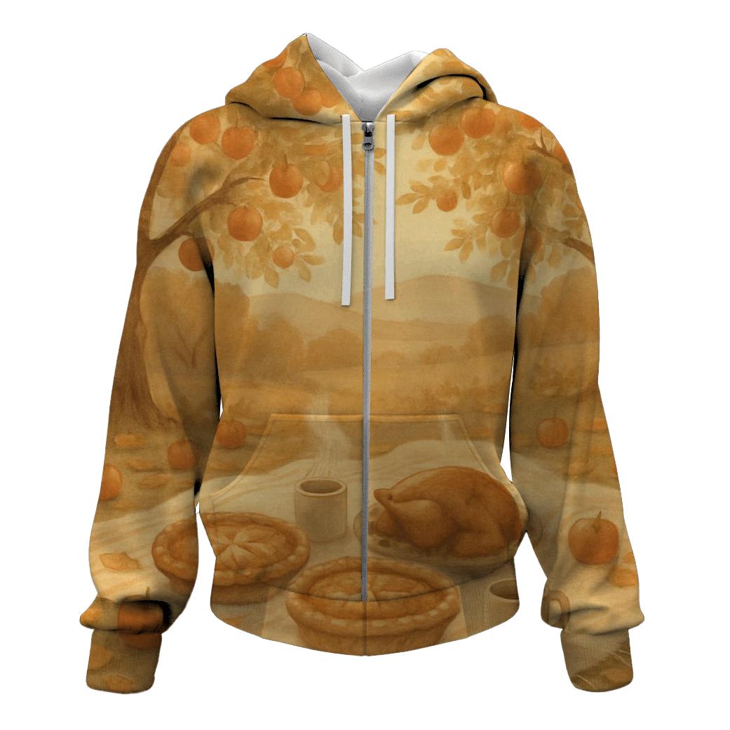 Sunlit Orchard Pie Picnic embroidered hoodies