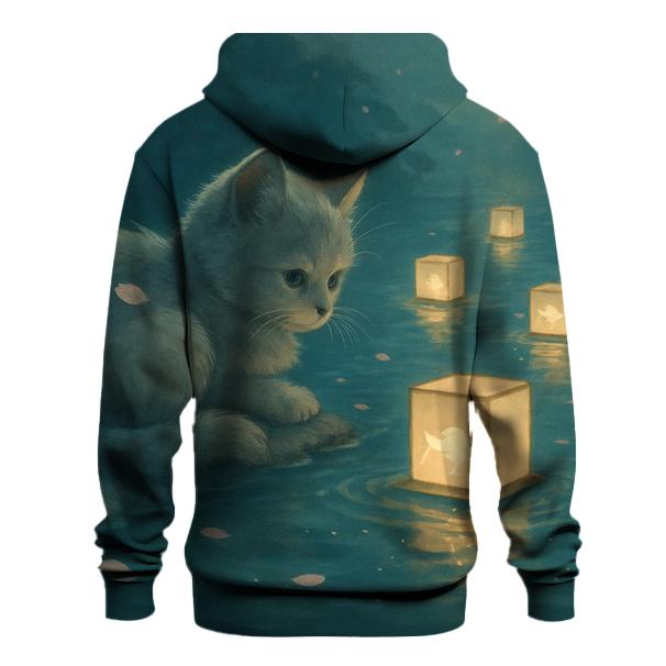 Lantern Pond Dreaming Cat hoodie styles