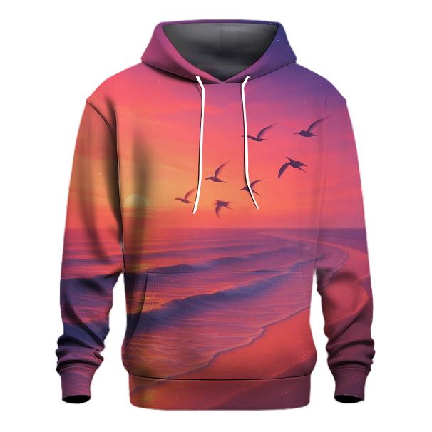 Twilight Flight Over Coral Shores custom hoodies