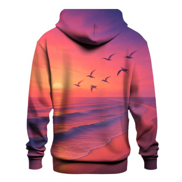 Twilight Flight Over Coral Shores custom hoodies
