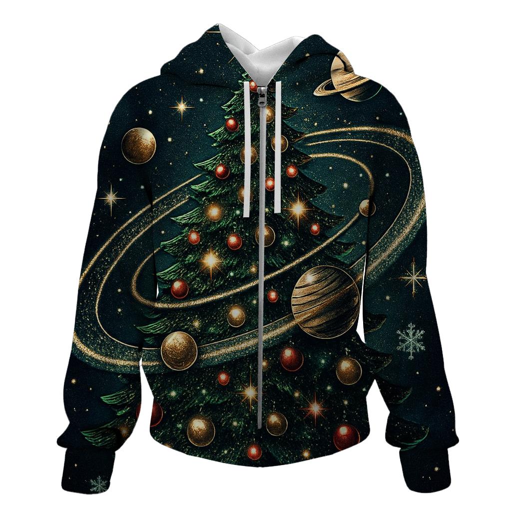 Galactic Christmas Tree Orbit hoodie styles