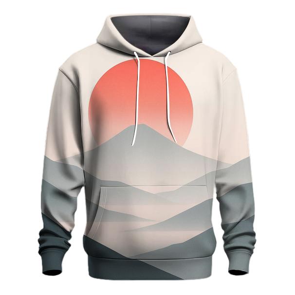 Japanese Flag Minimalist Mountain Dawn custom hoodies