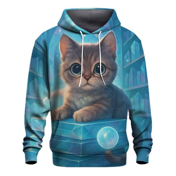 Crystal Library Scholar Cat heavyweight hoodies