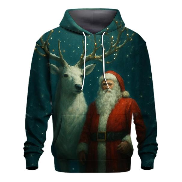 Forest Guardian Santa Stag zip-up hoodies