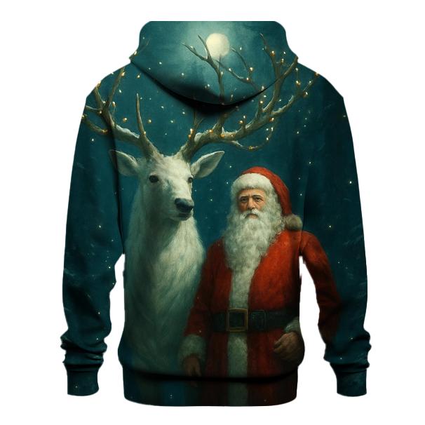 Forest Guardian Santa Stag zip-up hoodies