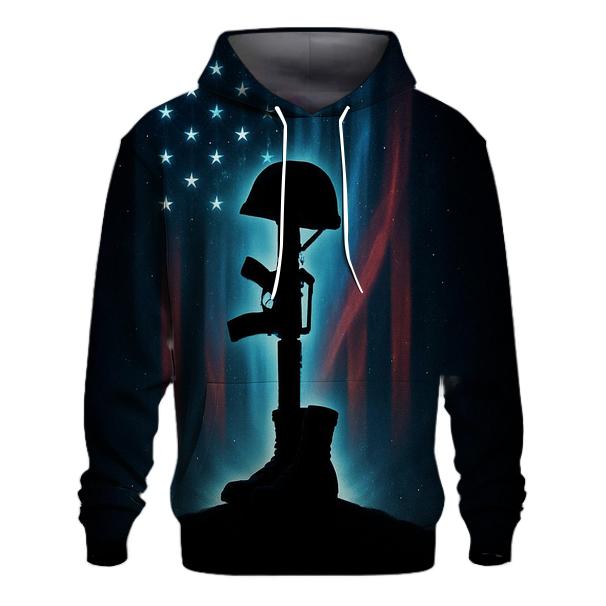 Stars Over The Battlefield Cross pullover hoodies